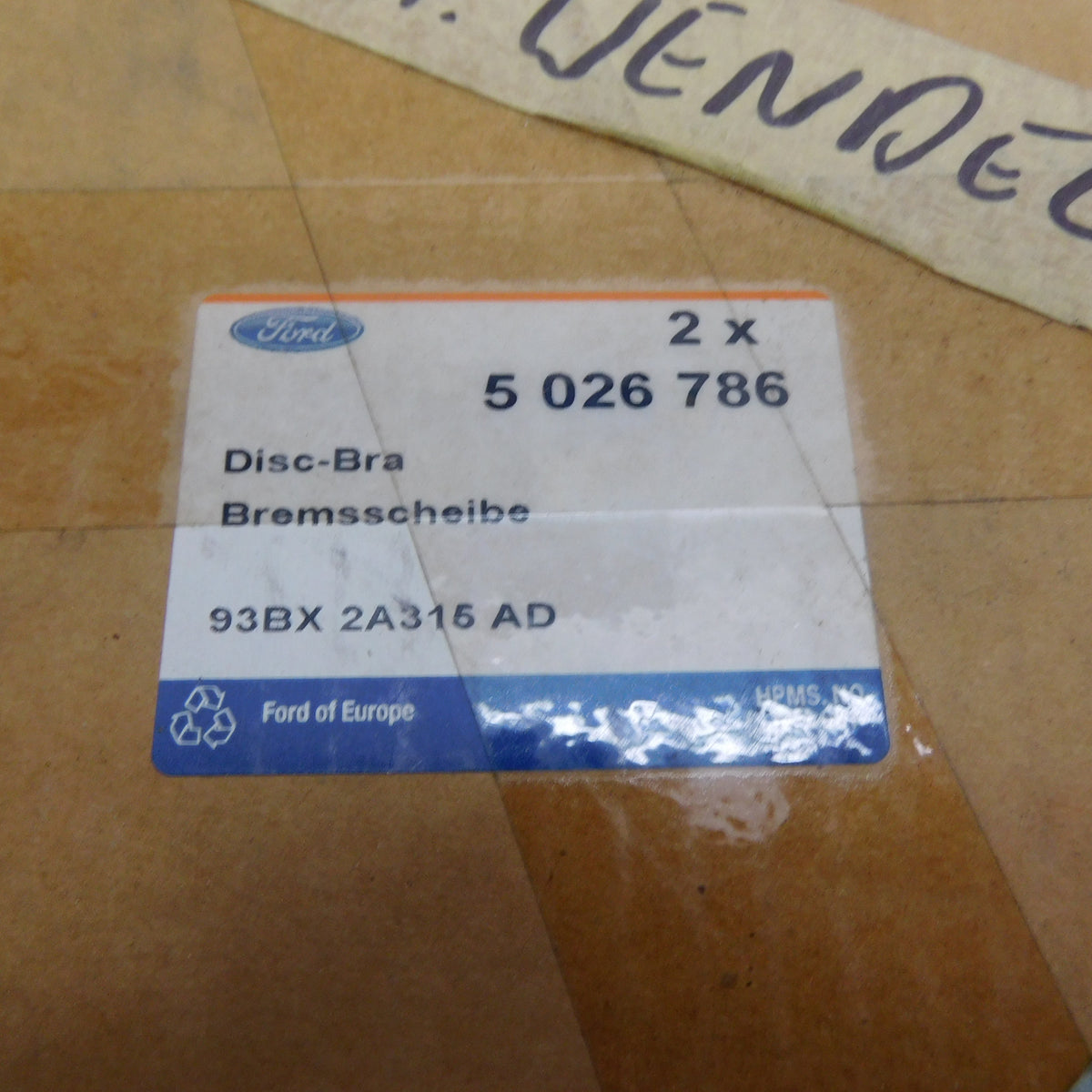 Bremsscheibe Hinterachse 5026786 1757850 Ford Mondeo Scorpio Cougar