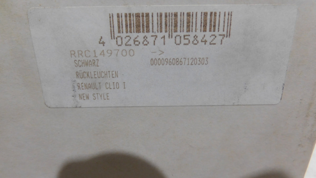 Rückleuchten Satz schwarz RRC149700 MHW Renault Clio 1 Typ B/C 57 Tuning Oldtimer