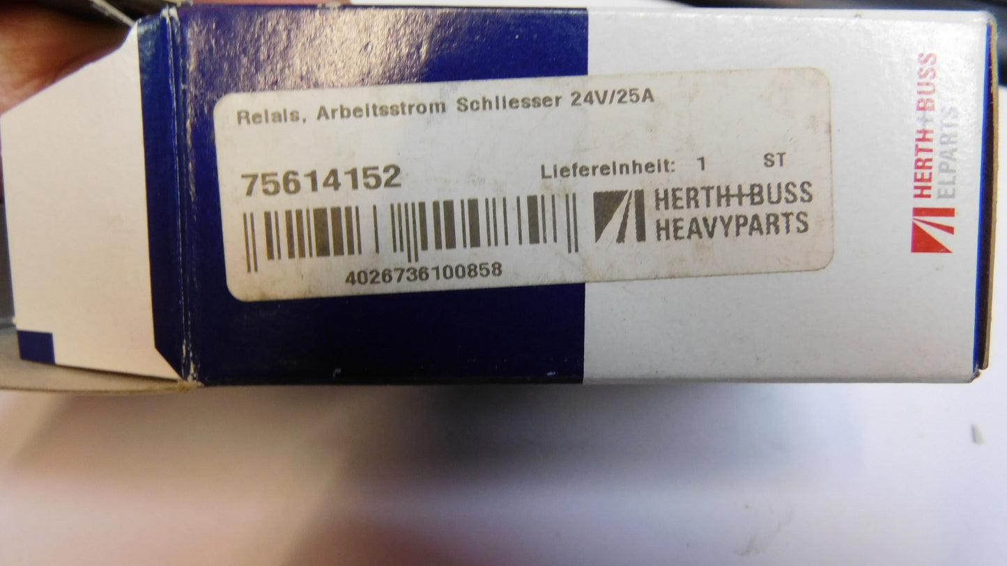 Relais Arbeitsstrom 24V 40A 4-polig 75614152 Herth + Buss