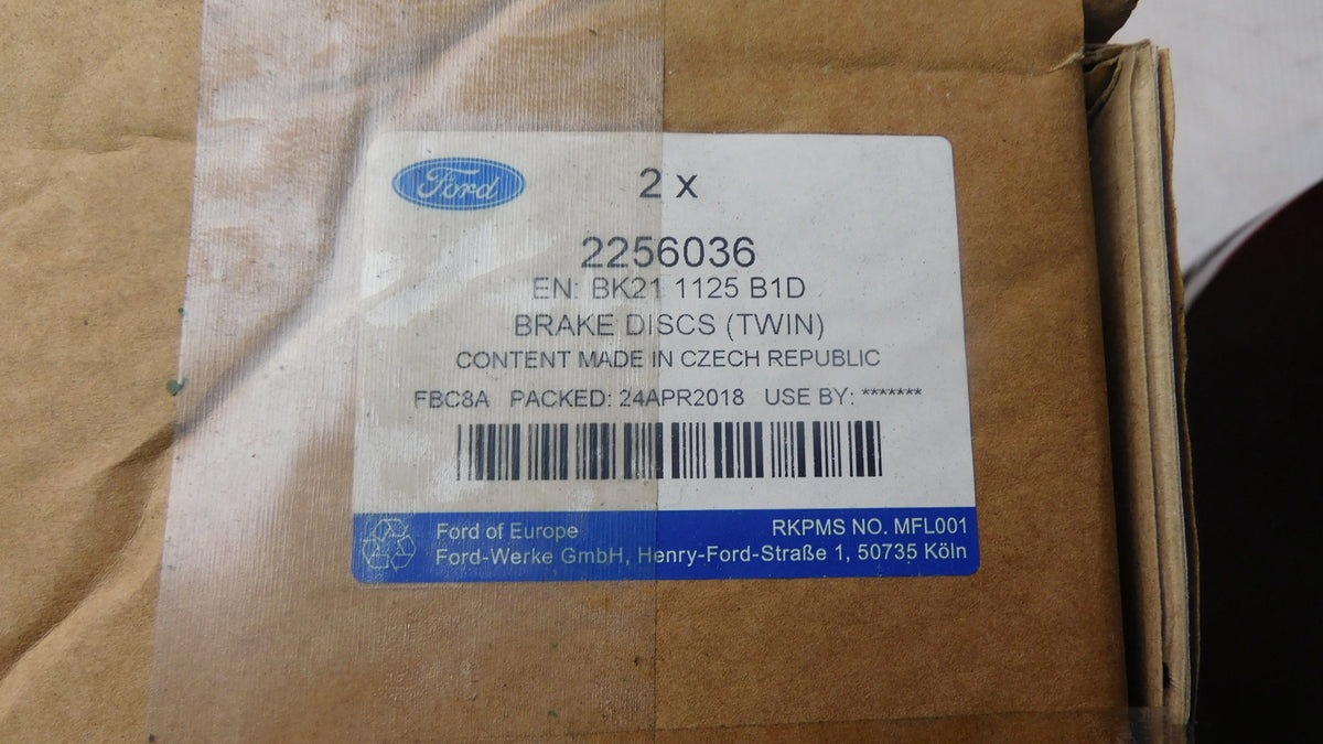 Ford Bremsscheibe Vorderachse Stückpreis! 2256036 Ford Costum Transit