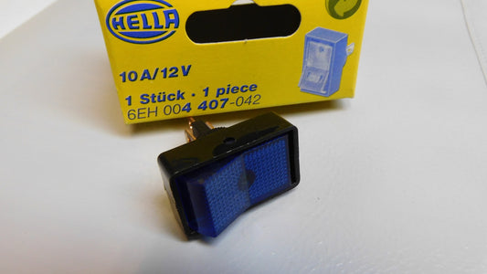 Schalter Blau Ein/Aus Wechsler mit Stecker 6EH004407042 Hella NFZ Oldtimer