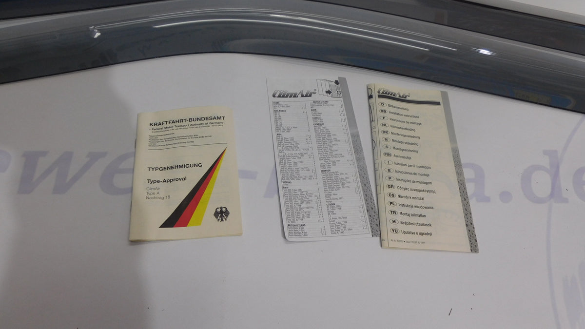 Windabweiser Seitenwindabweiser rauchgrau CLI031637 ClimAir Renault Clio Typ B/C57 FLH 3-Door 1991-1998