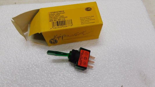 Kippschalter grün Ein/Aus Schalter mit Stecker 6EG001567112 Hella NFZ Oldtimer