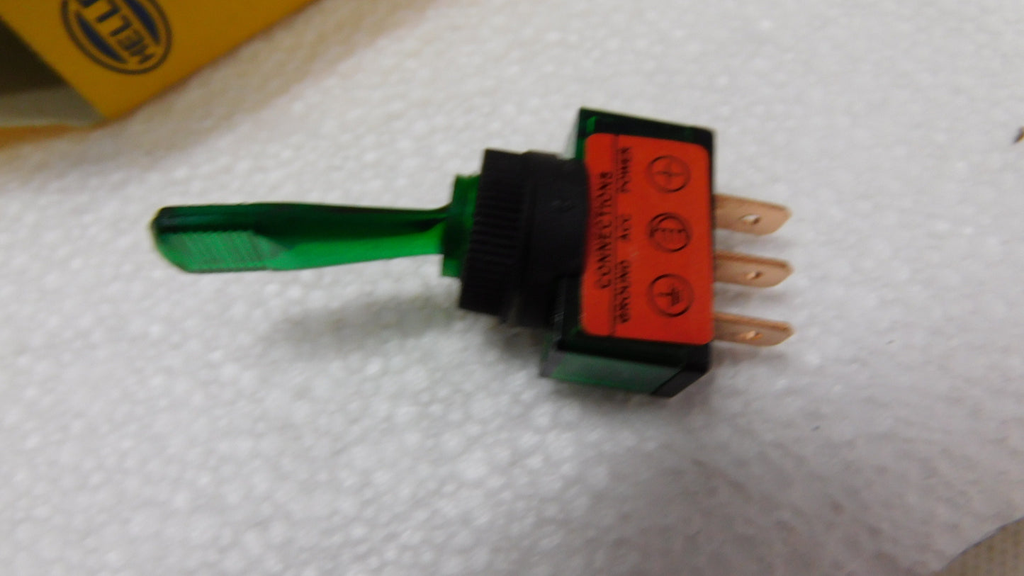 Kippschalter grün Ein/Aus Schalter mit Stecker 6EG001567112 Hella NFZ Oldtimer