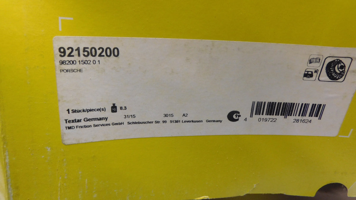 Bremsscheibe Hinterachse Stückpreis! 92150200 Porsche 911