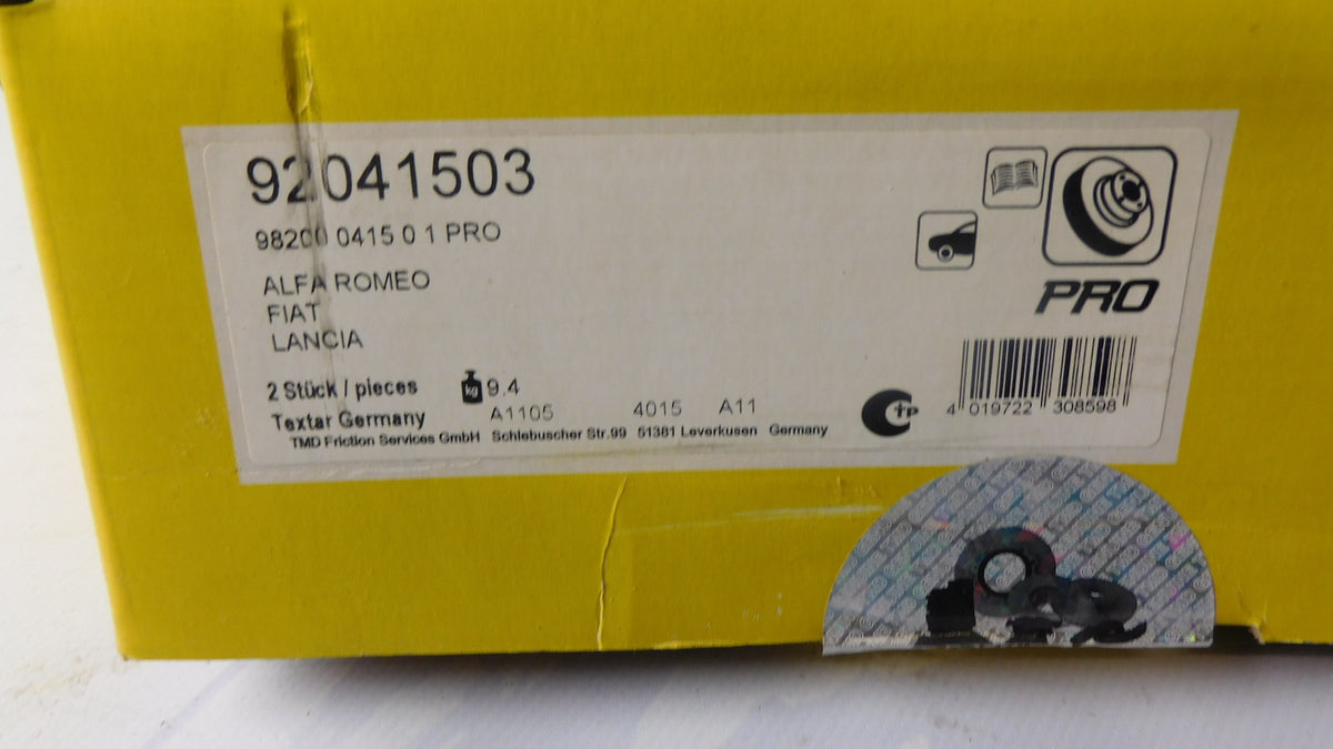 Bremsscheibe Vorderachse Stückpreis! 92041503 Fiat 500 Punto