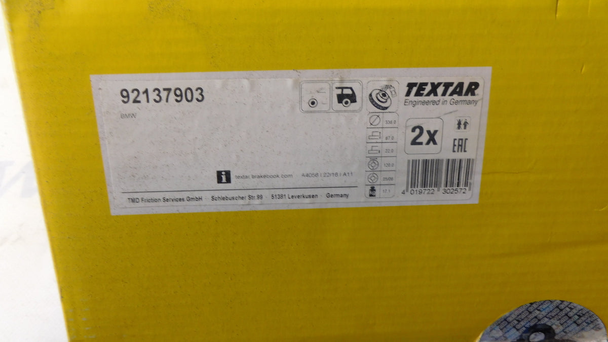 Bremsscheibe Hinterachse Stückpreis! 92137903 BMW 3er E90 E91 E92 E93 E84
