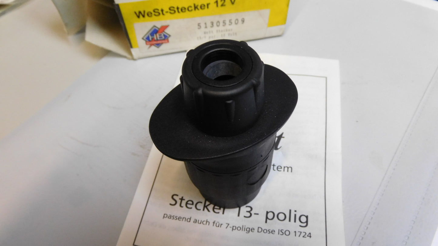 Anhängerstecker WeSt Stecker 12V 13/7 pol 51305509 HERTH+BUSS ELPARTS