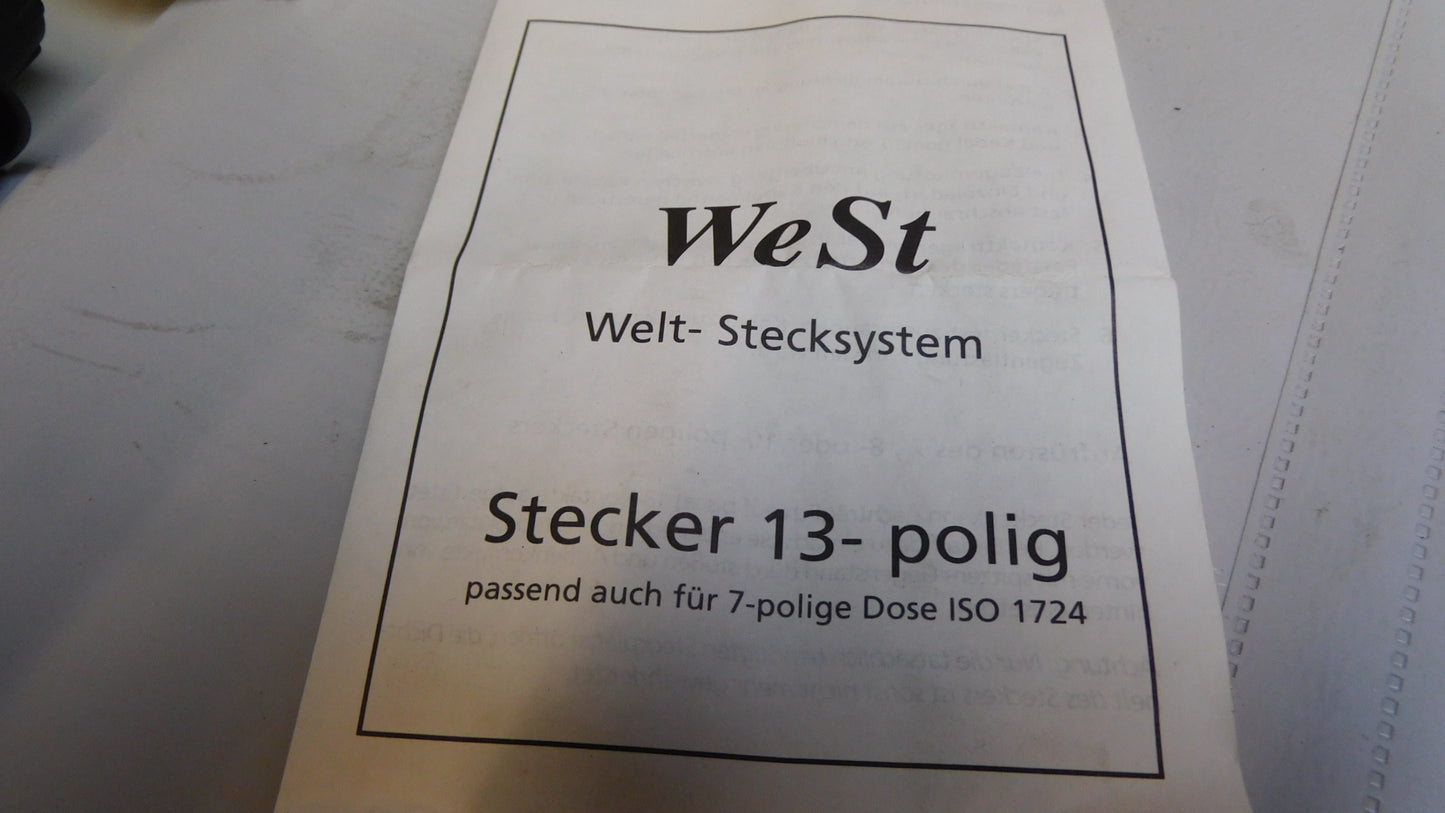 Anhängerstecker WeSt Stecker 12V 13/7 pol 51305509 HERTH+BUSS ELPARTS
