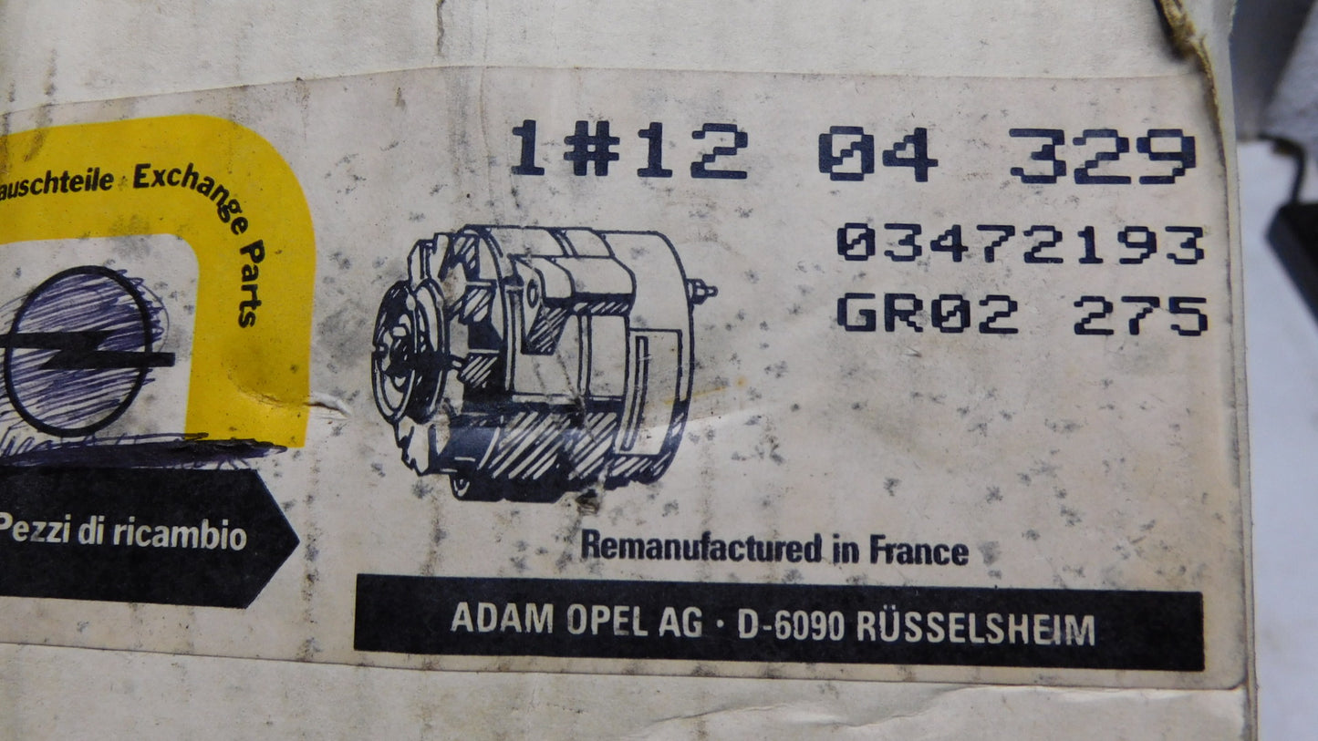 Lichtmaschine Generator 1204329 3472193 Opel Kadett E Delco 55AH