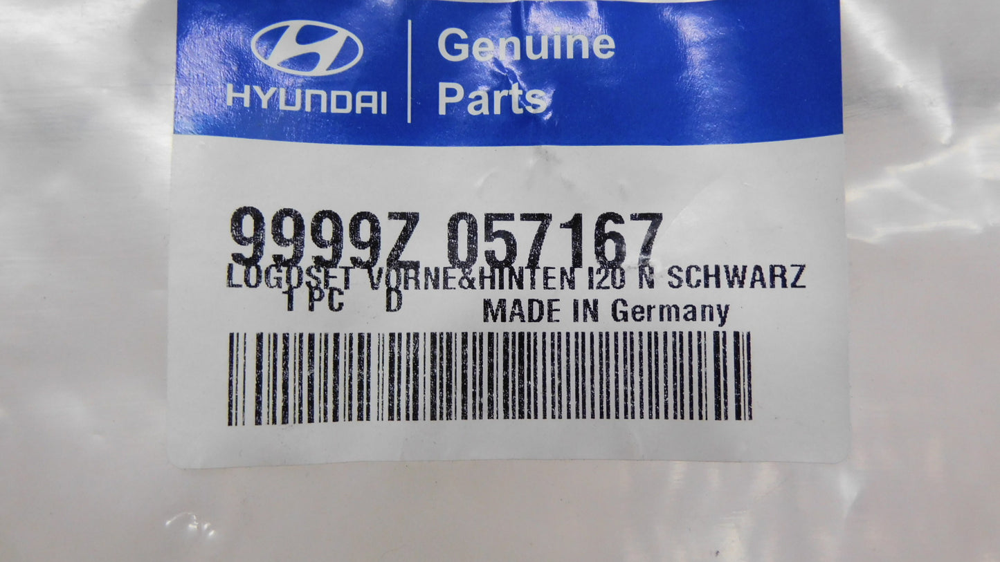 Emblem Schriftzug Logo schwarz 2-teilig 9999Z057167 Hyundai i20N BC3