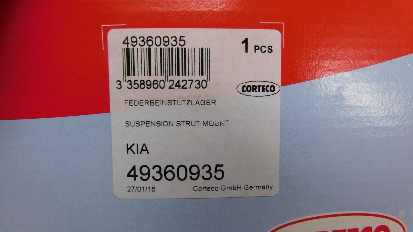 Federbeinstützlager Vorderachse ohne Lager 49360935 Corteco Kia Sorento XM