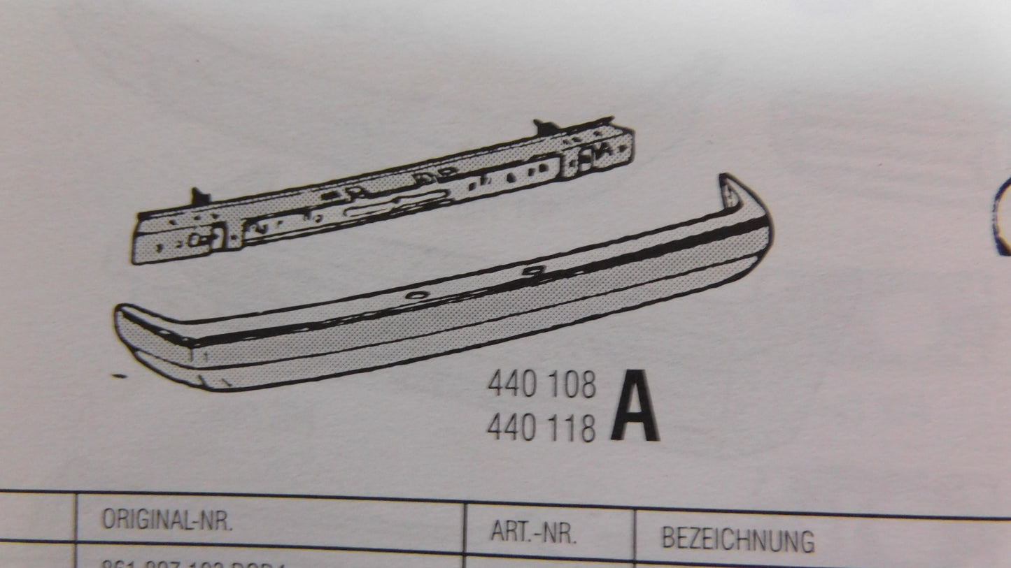 Stoßstange hinten schwarz mit Chromleiste 440118 VW Polo Typ 86 nicht Derby und Coupe