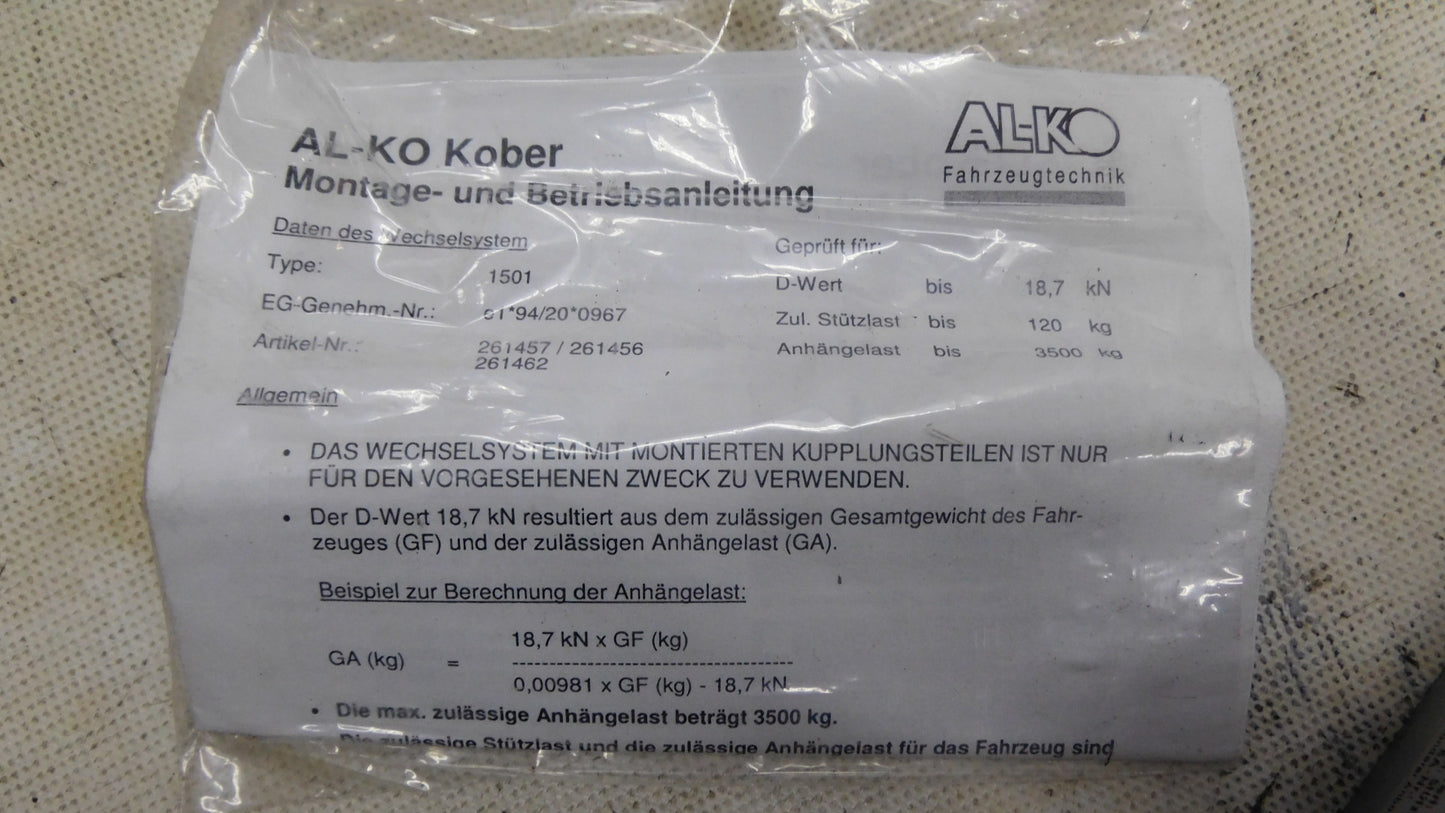 Anhänger Wechselsystem Grundvariante Lochbild 83x56 mm 261456 ALKO Jeep Geländewagen