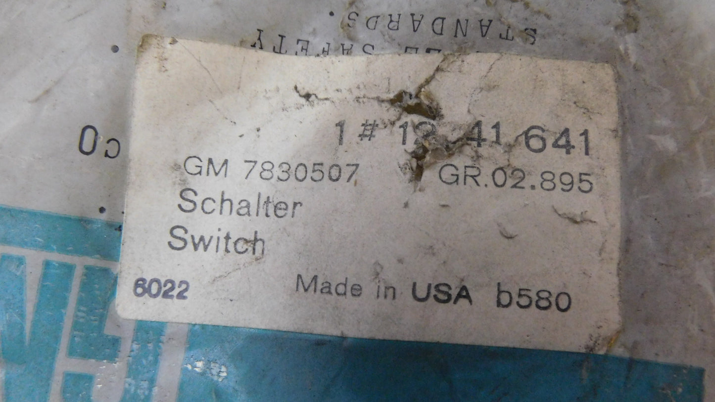 Schalter Switch Kontaktschalter 7830507 1241641 Opel GM Oldtimer