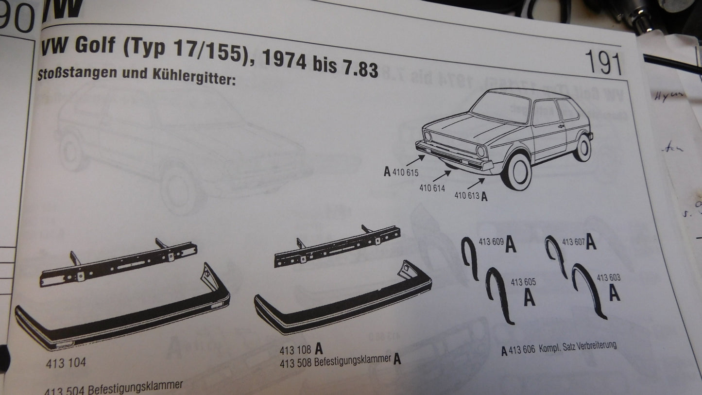 Stoßstange hinten schwarz 413108 VW Golf 1 I MK1 ab 8.78