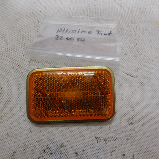 Reflektor Rückstrahler gelb Befestigungsblech 98x62 mm 220020 Altissimo Fiat Alfa Romeo Oldtimer