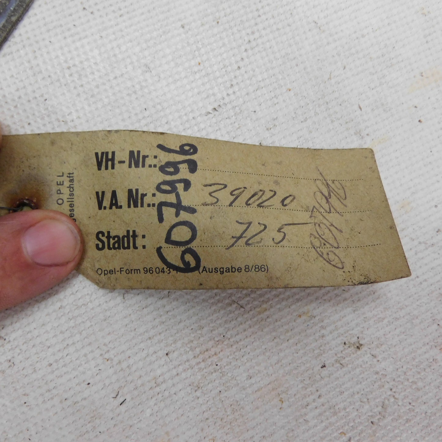 Zylinderkopfdichtung 607996 90398798 Opel Kadett E D Ascona C Diesel 1.6