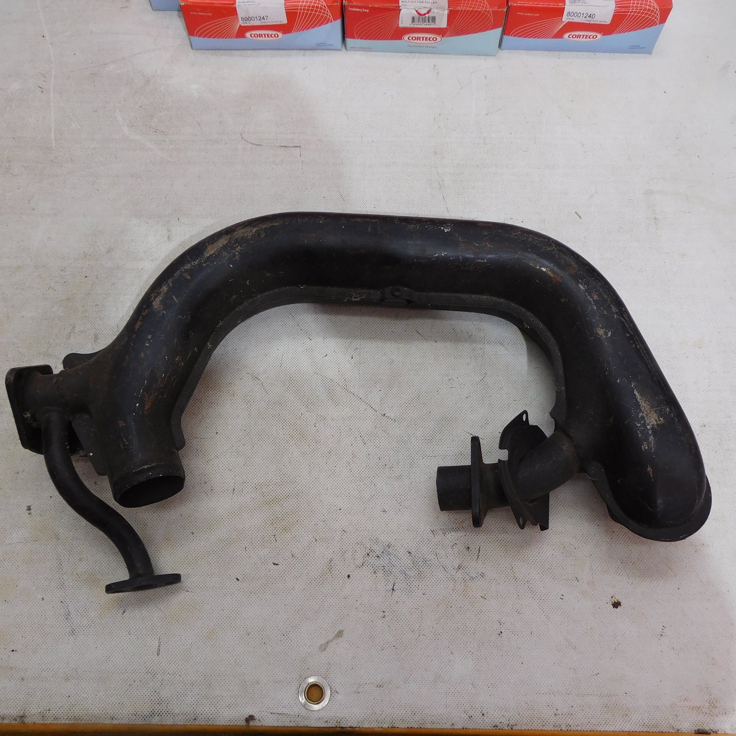 Auspuff Auspufftopf Heizung Heizbirne 223959 DAF 44 46 Pony links