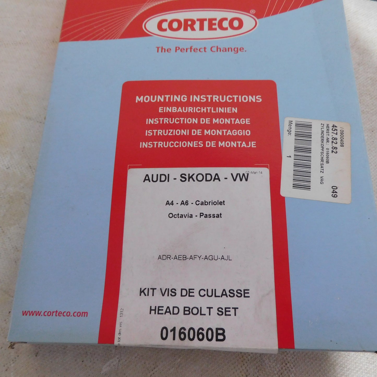 Zylinderkopfschraubensatz 016060B Corteco  Audi VW