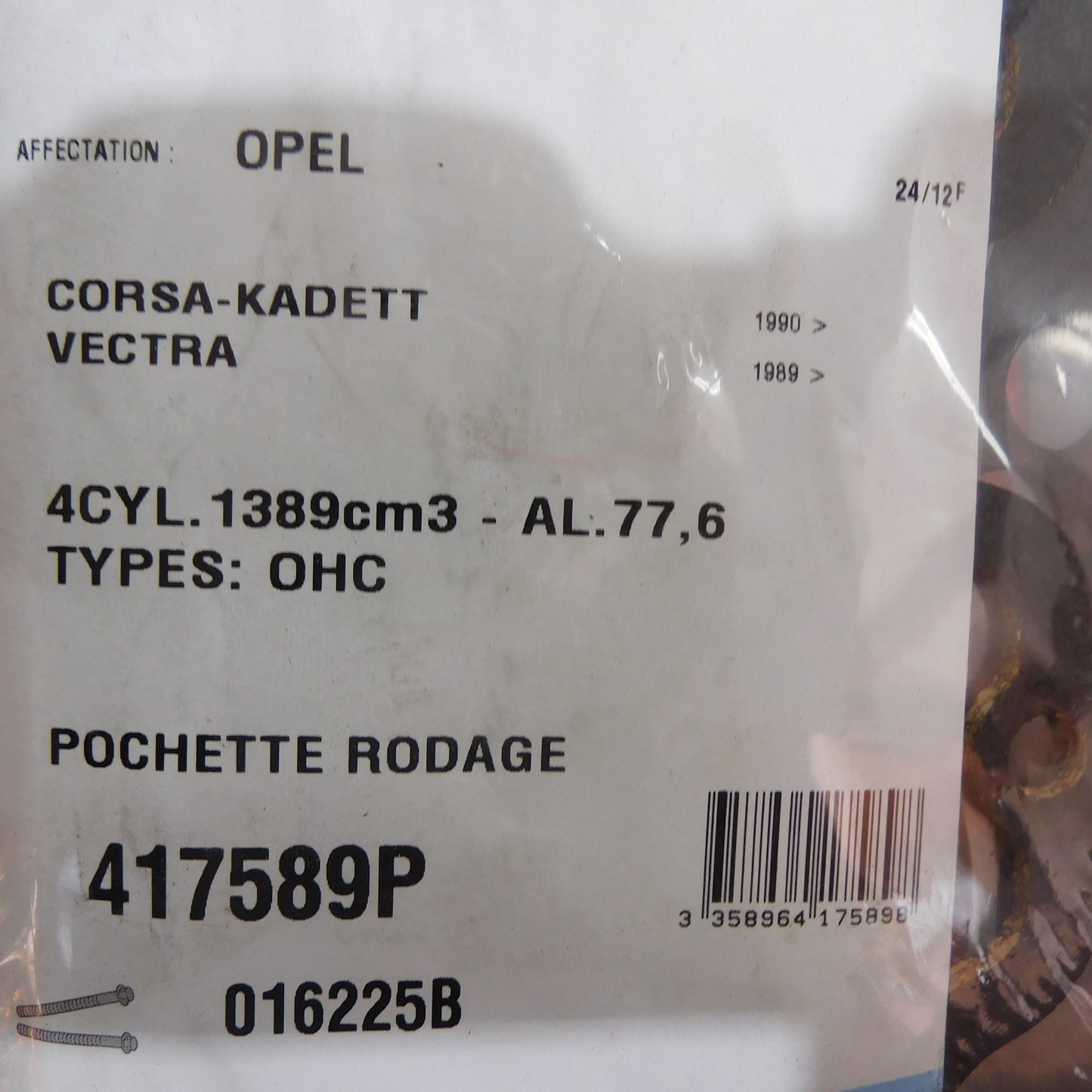 Dichtungssatz Zylinderkopf 417589P Corteco Opel Corsa A B Kadett E Astra F Vectra A 1.4i