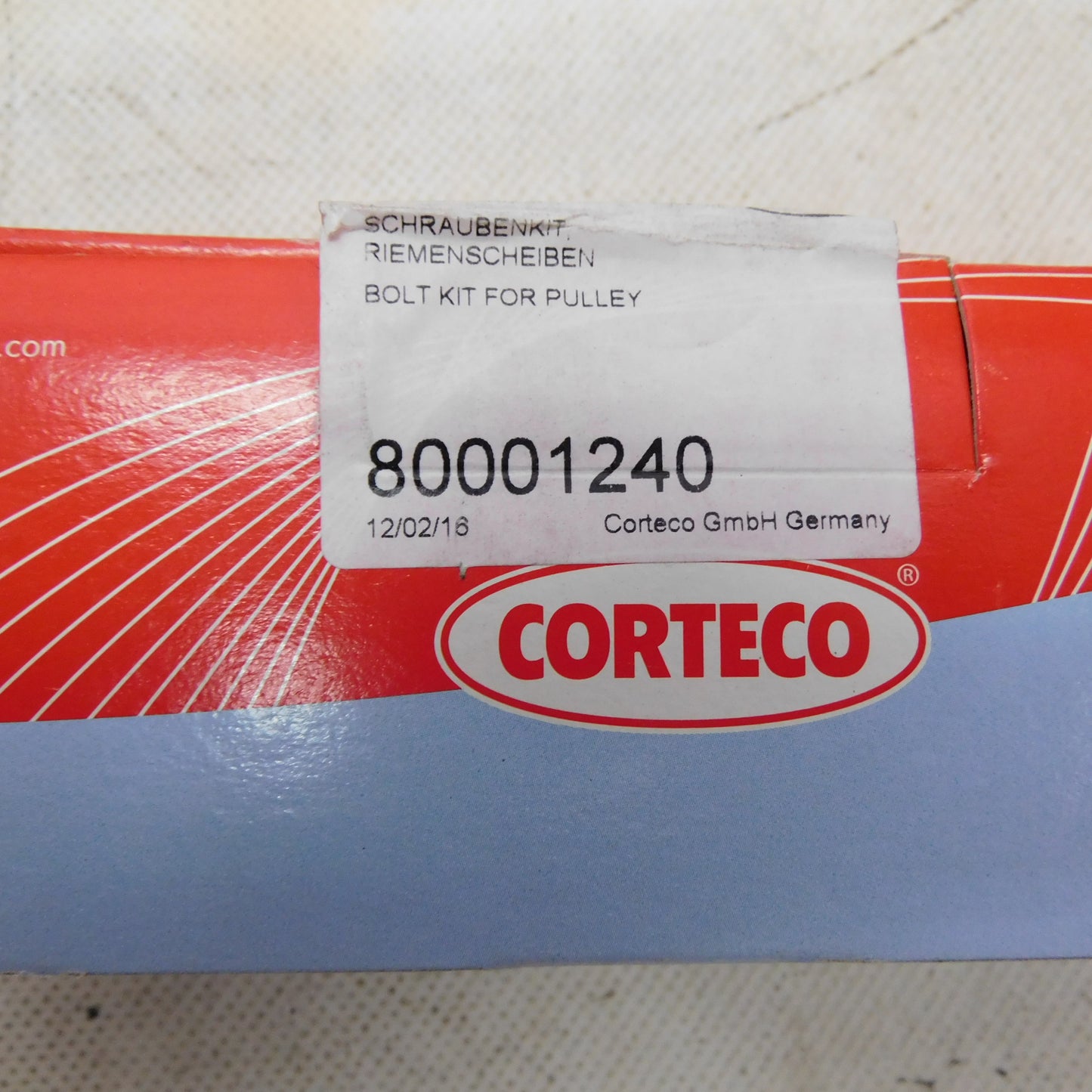 Schraubenkit Riemenscheibe 80001240 Corteco Ciroen Ford Lancia Peugeot