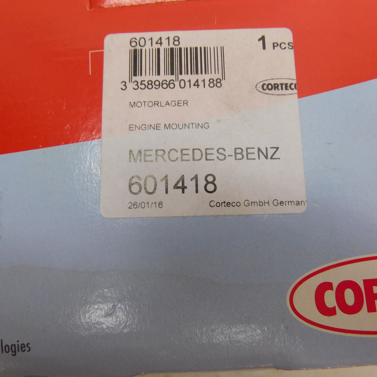 Motorlager  Hydrolager 601418 Corteco Mercedes-Benz