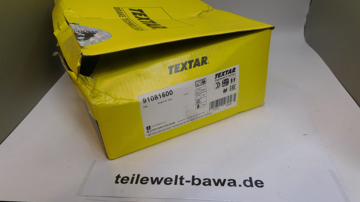 Bremsbackensatz 228 x 42 mm mit Handbremshebel 91081600 Textar