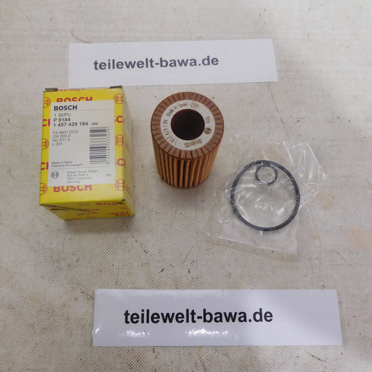 Ölfilter Filtereinsatz 1457429184 Bosch