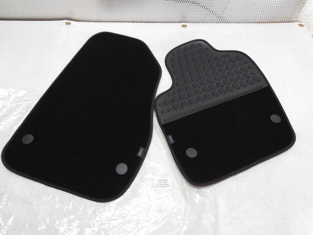 Veloursmatten Fußmatten schwarz 1. Reihe 7355690670 Fiat 500